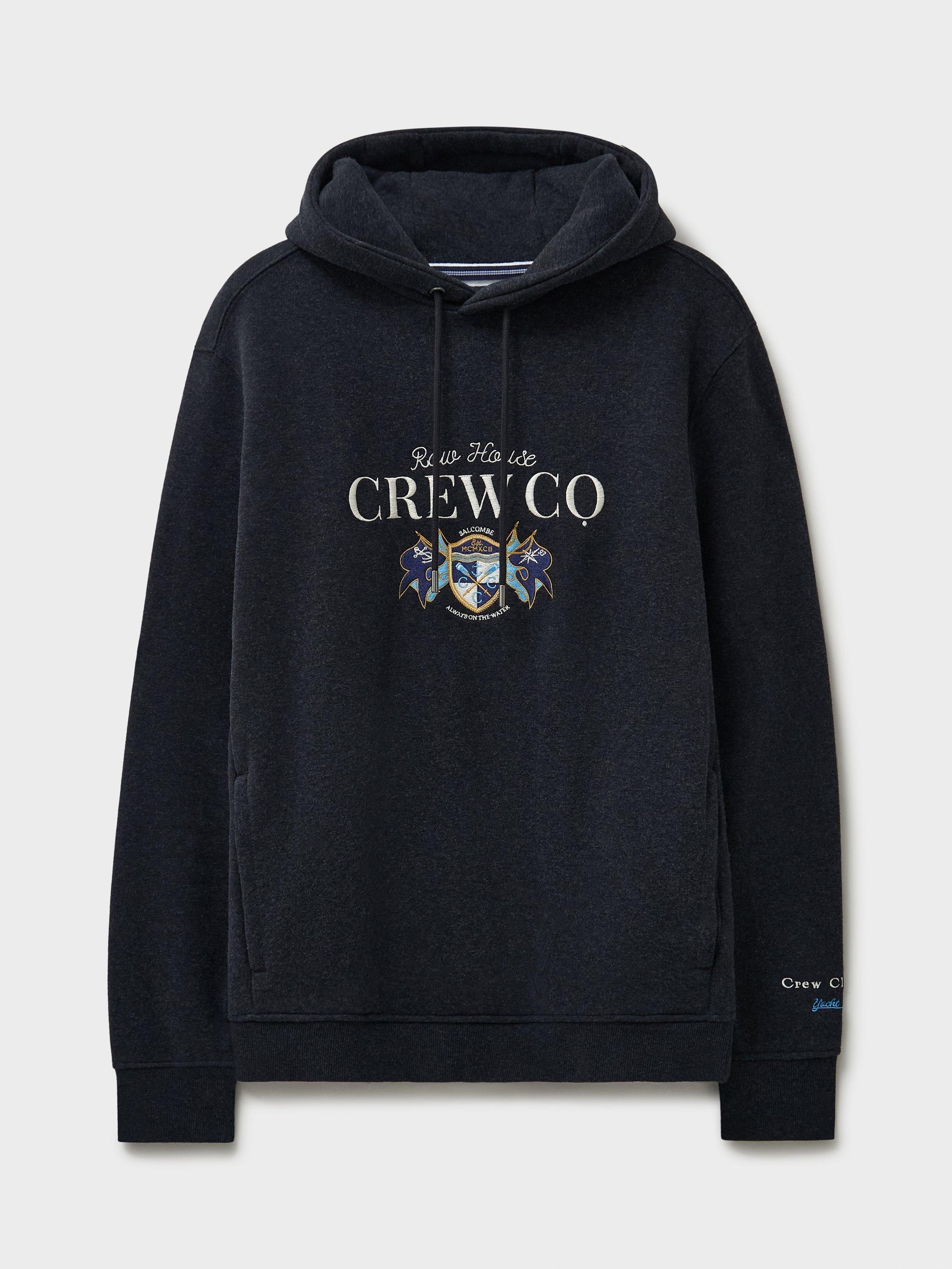 Product image 5 of 5, which shows Crew Clothing Rowing Cotton Blend Hoodie, Graphite Grey, L