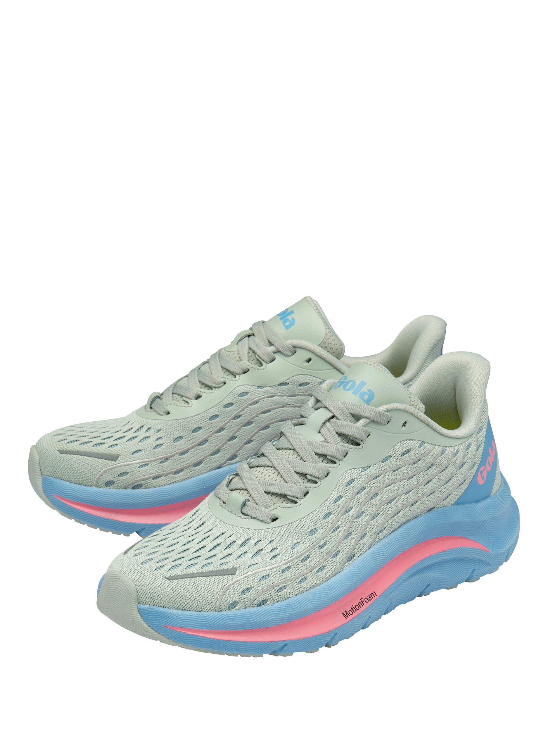 Product image 3 of 5, which shows Gola Performance Alzir Speed Running Trainers, Light Grey/Vista Blue, 3