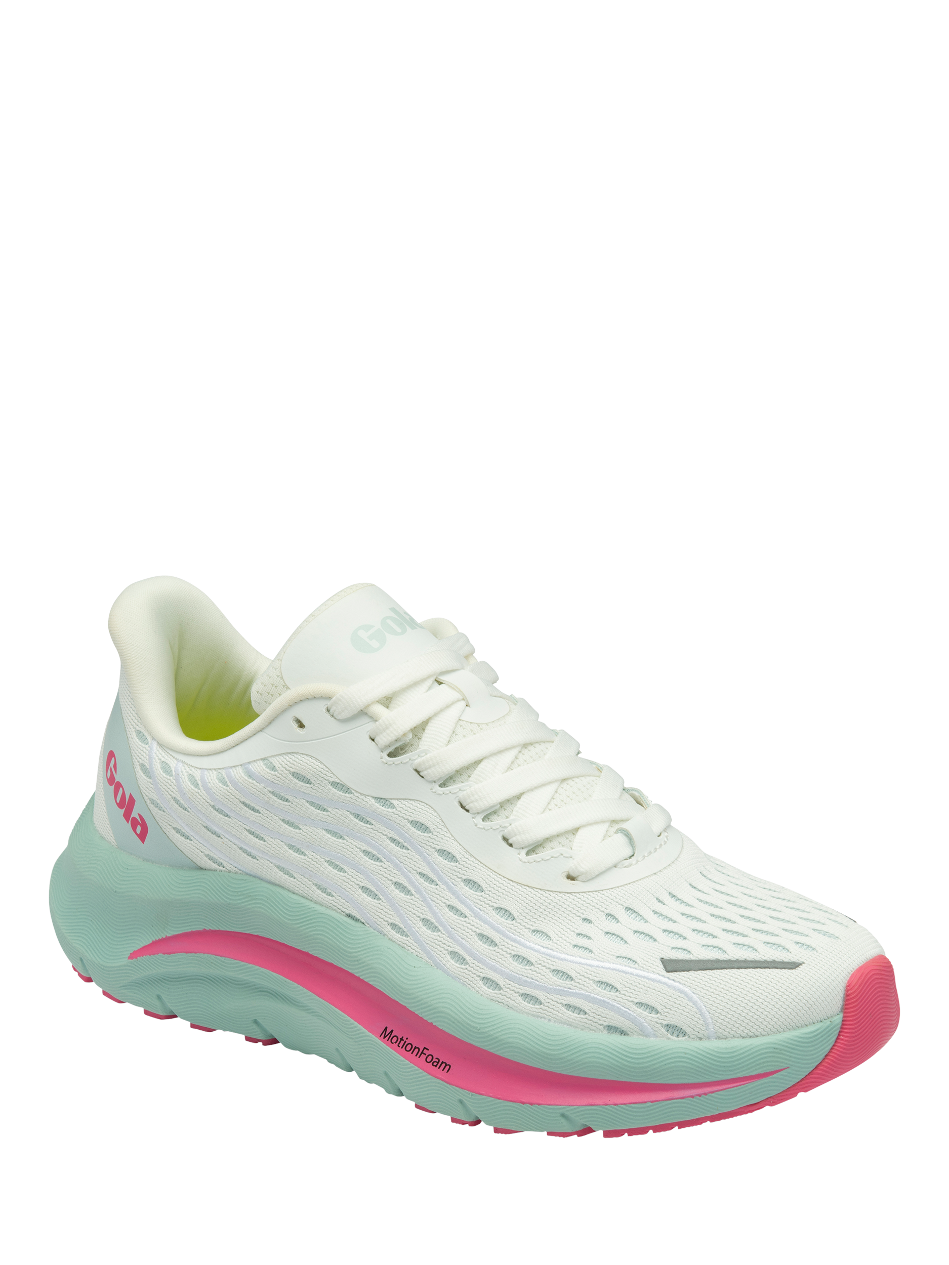 Product image 2 of 5, which shows Gola Performance Alzir Speed Running Trainers, White/Plein Air, 3