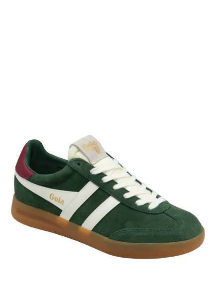 Gola Classics Cyclone Suede Trainers - view 2, Evergreen/Off White