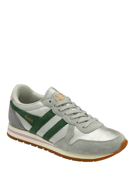 Gola Classics Women's Daytona Blaze Trainers, Silver/Evergreen/Chalk - view 2, Silver/Evergreen/Chalk