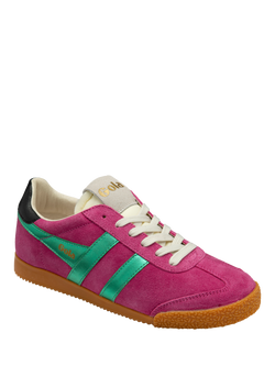 Gola Classics Elan Glitz Trainers, Fuchsia/Emerald/Black - view 2, Fuchsia/Emerald/Black