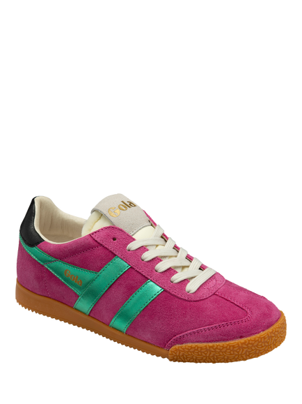 Gola Classics Elan Glitz Trainers, Fuchsia/Emerald/Black - view 2, Fuchsia/Emerald/Black