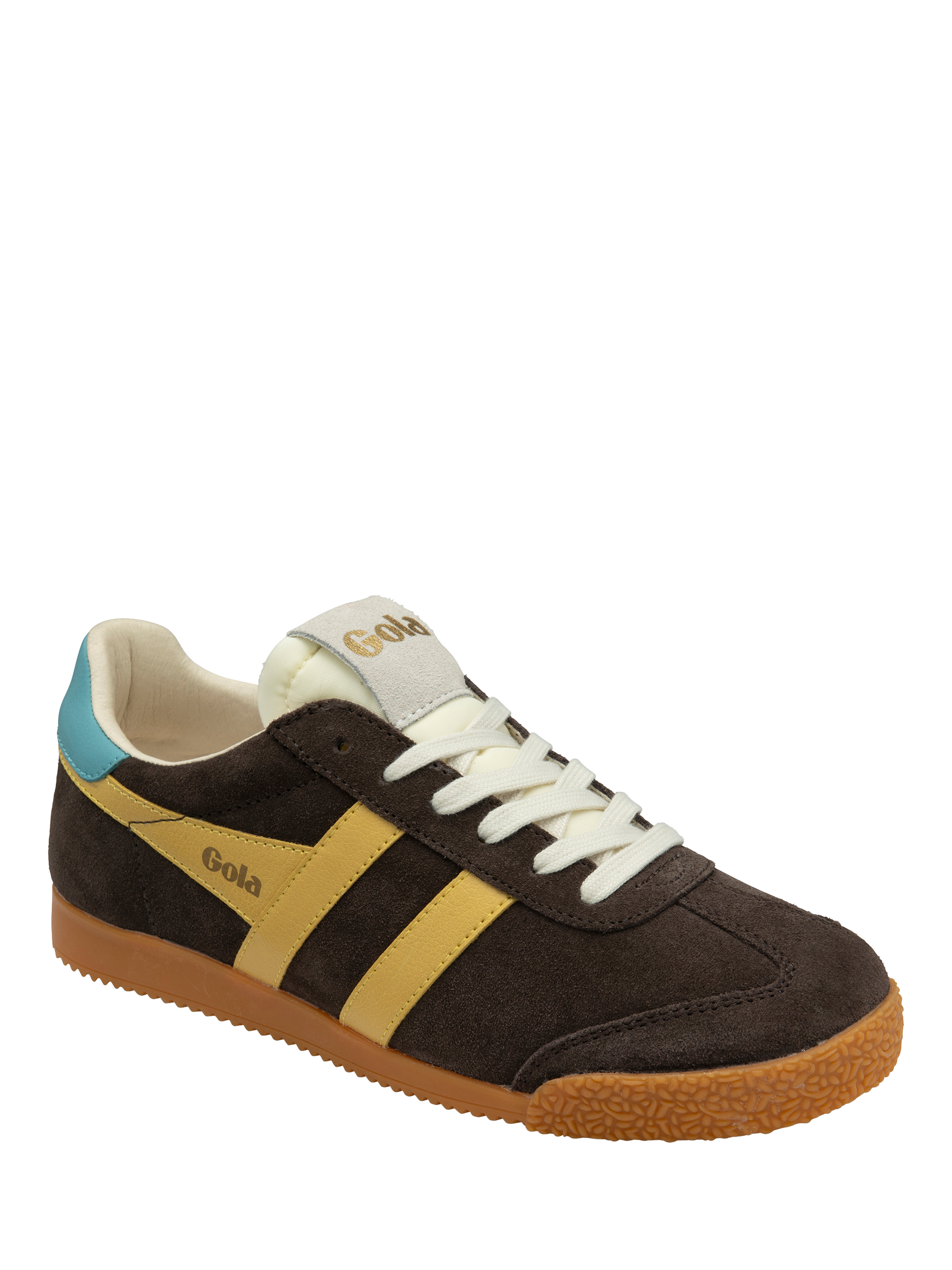 Product image 2 of 5, which shows Gola Classics Women's Elan Trainers, Mocha/Pollen/Ocean, 3