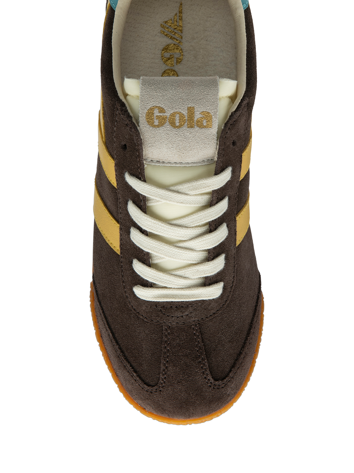 Product image 5 of 5, which shows Gola Classics Women's Elan Trainers, Mocha/Pollen/Ocean, 3