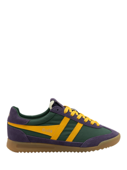 Gola Classics Firefly Lace Up Trainers, Evergreen/Plum/Sun