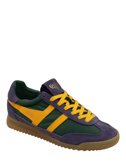 Gola Classics Firefly Lace Up Trainers - view 2, Evergreen/Plum/Sun