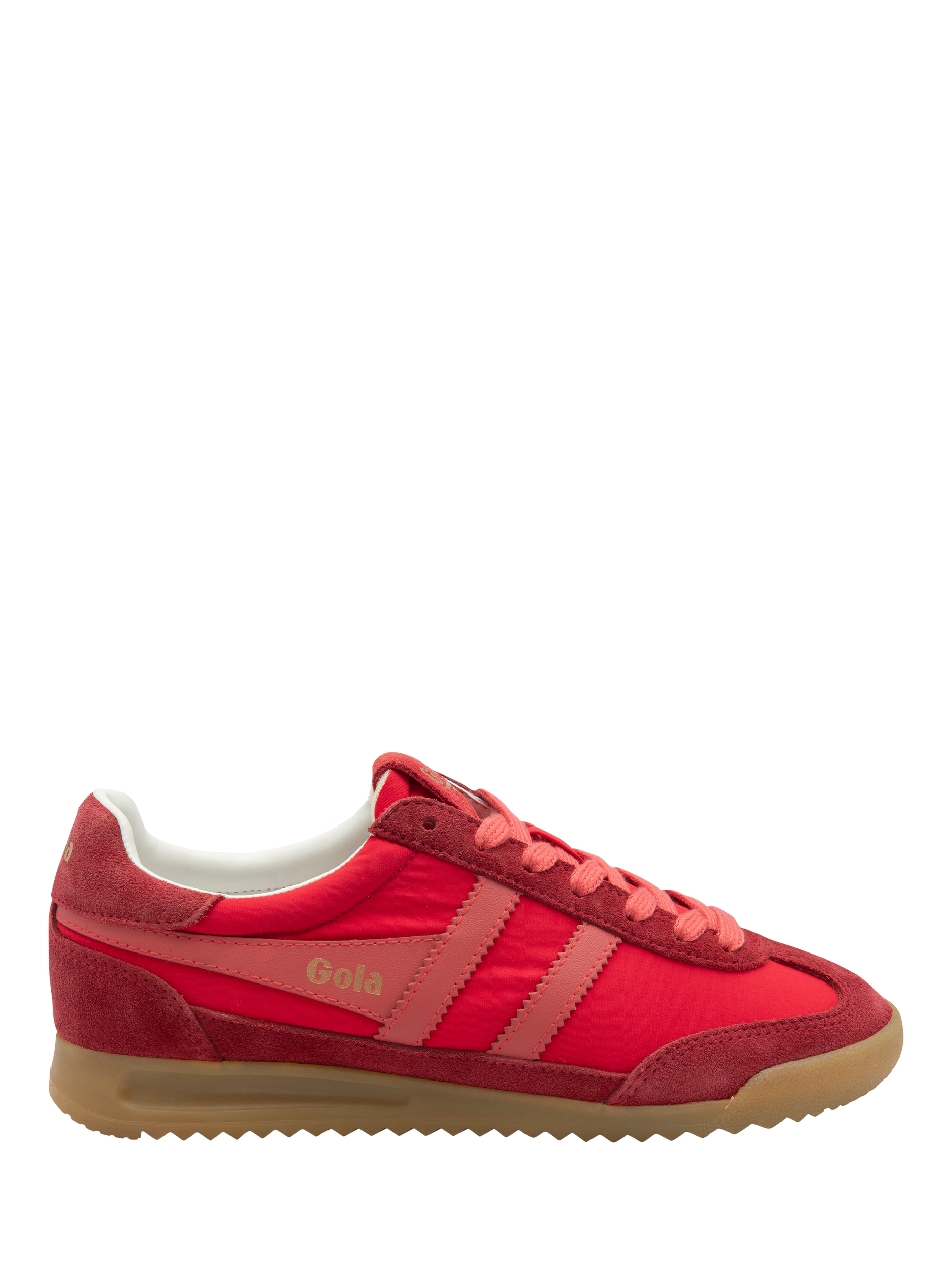 Product image 1 of 5, which shows Gola Classics Firefly Trainers , Red/Deep Red/Coral, 3