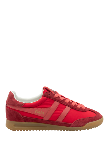 Gola Classics Firefly Lace Up Trainers, Red/Deep Red/Coral