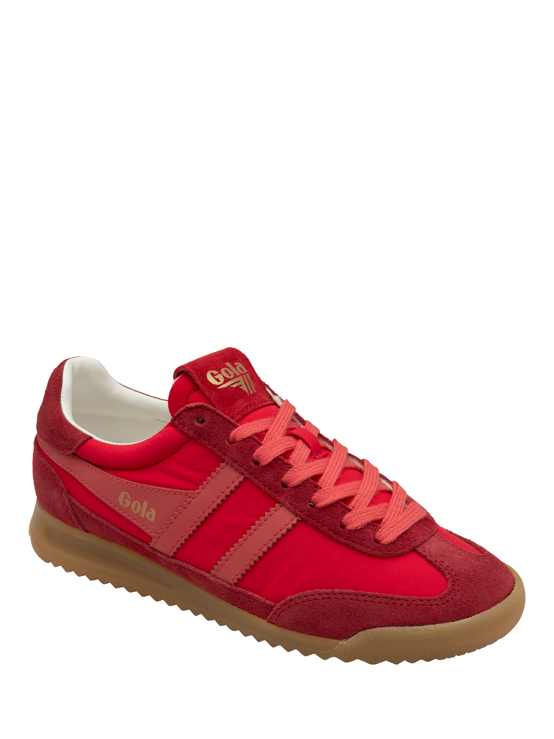 Product image 2 of 5, which shows Gola Classics Firefly Trainers , Red/Deep Red/Coral, 3