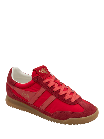 Gola Classics Firefly Lace Up Trainers - view 2, Red/Deep Red/Coral