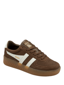 Gola Classics Grandslam Suede Trainers, Blue/White - view 2, Otter/Off White