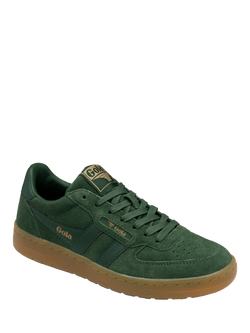 Gola Classics Hawk Suede '86 Trainers - view 2, Evergreen/Gum
