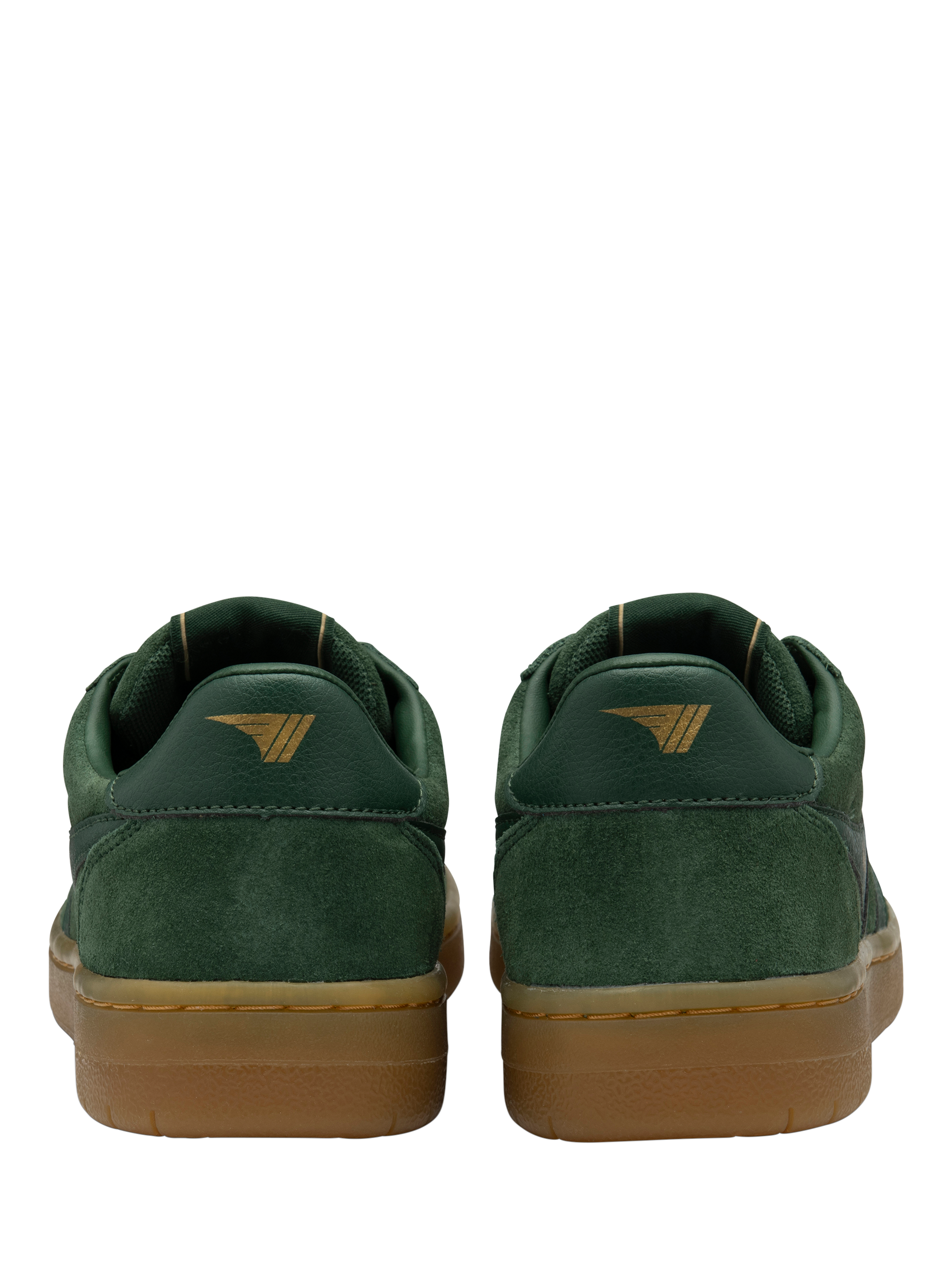 Product image 4 of 5, which shows Gola Classics Hawk Suede '86 Trainers, Evergreen/Gum, 3