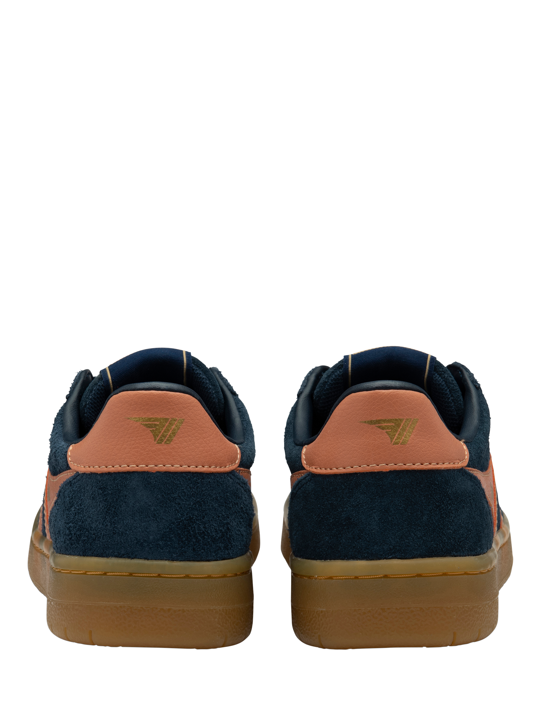 Product image 4 of 5, which shows Gola Classics Hawk Suede '86 Trainers, Navy/Terracotta/Gum, 3