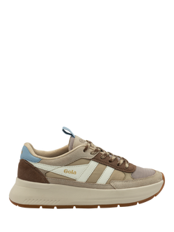 Gola Phoenix Suede Trainers, Bone/Otter/Air, Bone/Otter/Air