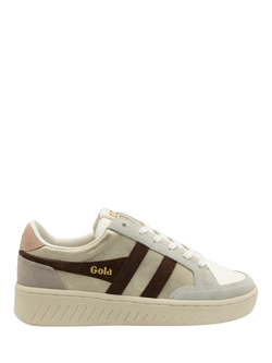 Gola Classics Superslam Blaze Trainers, Gold/Dark Brown/Camel, Gold/Dark Brown/Camel