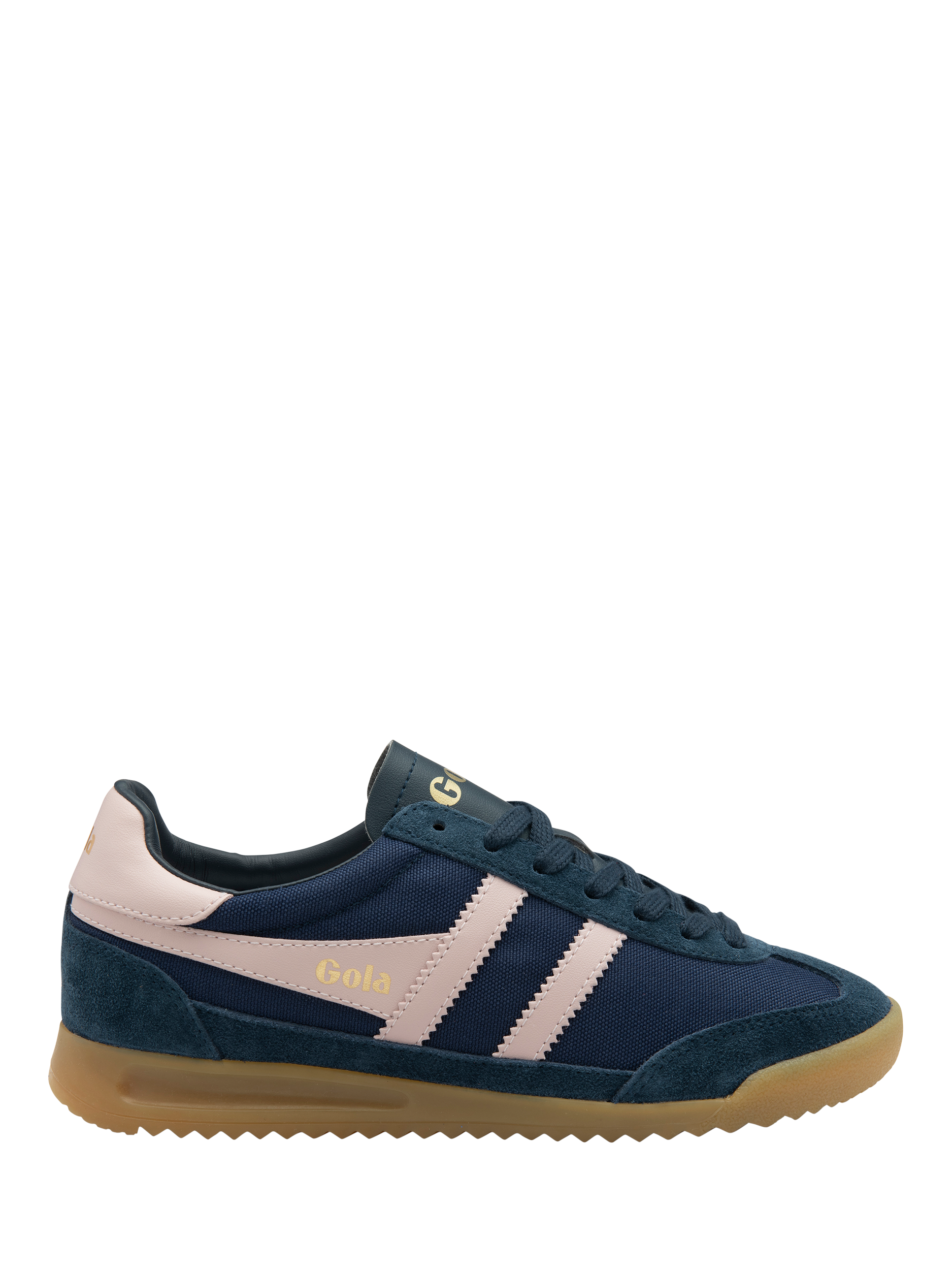 Product image 1 of 5, which shows Gola Classics Women's Tornado Trainers, Navy/Chalk Pink, 3