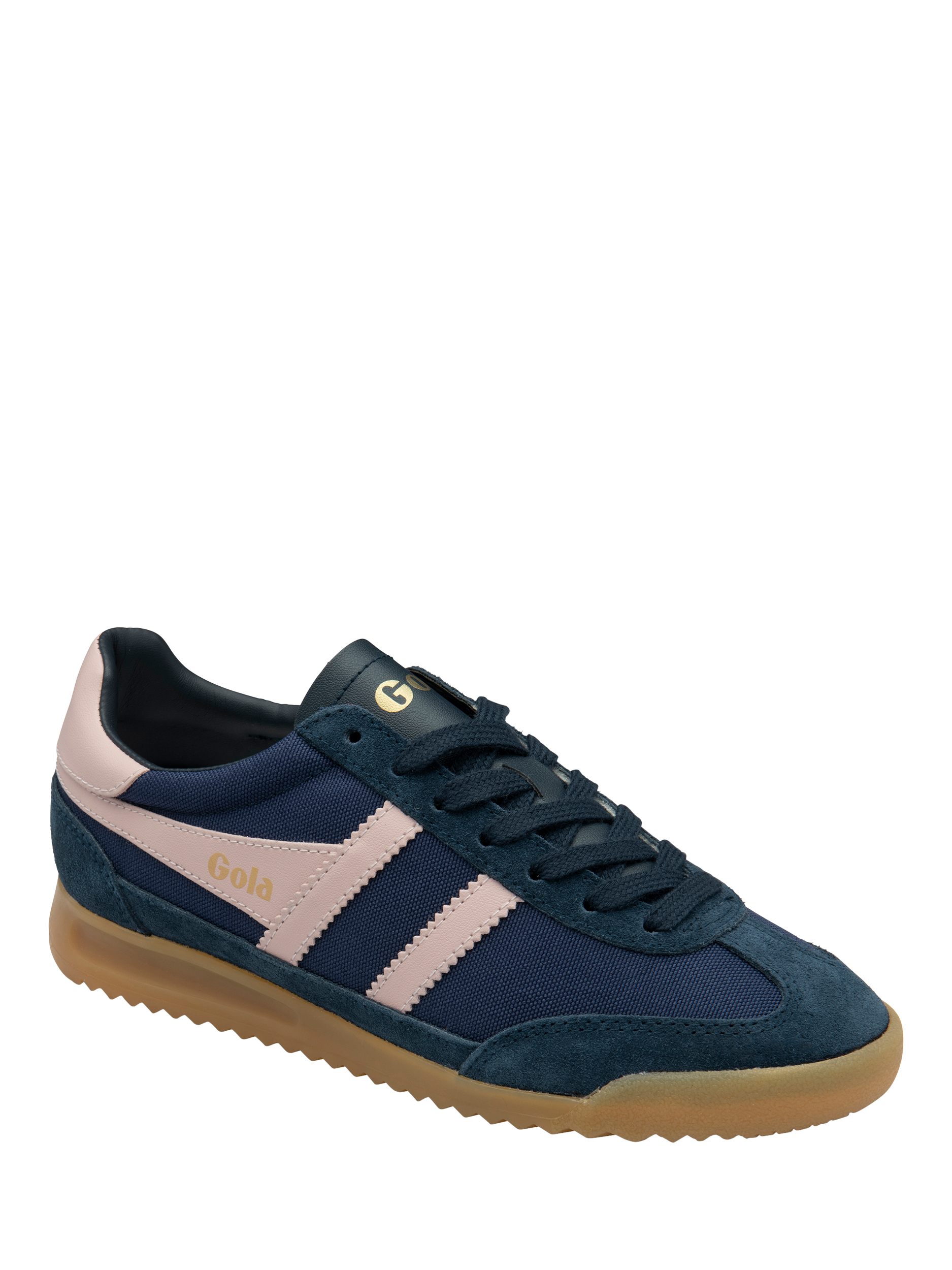 Product image 2 of 5, which shows Gola Classics Women's Tornado Trainers, Navy/Chalk Pink, 3