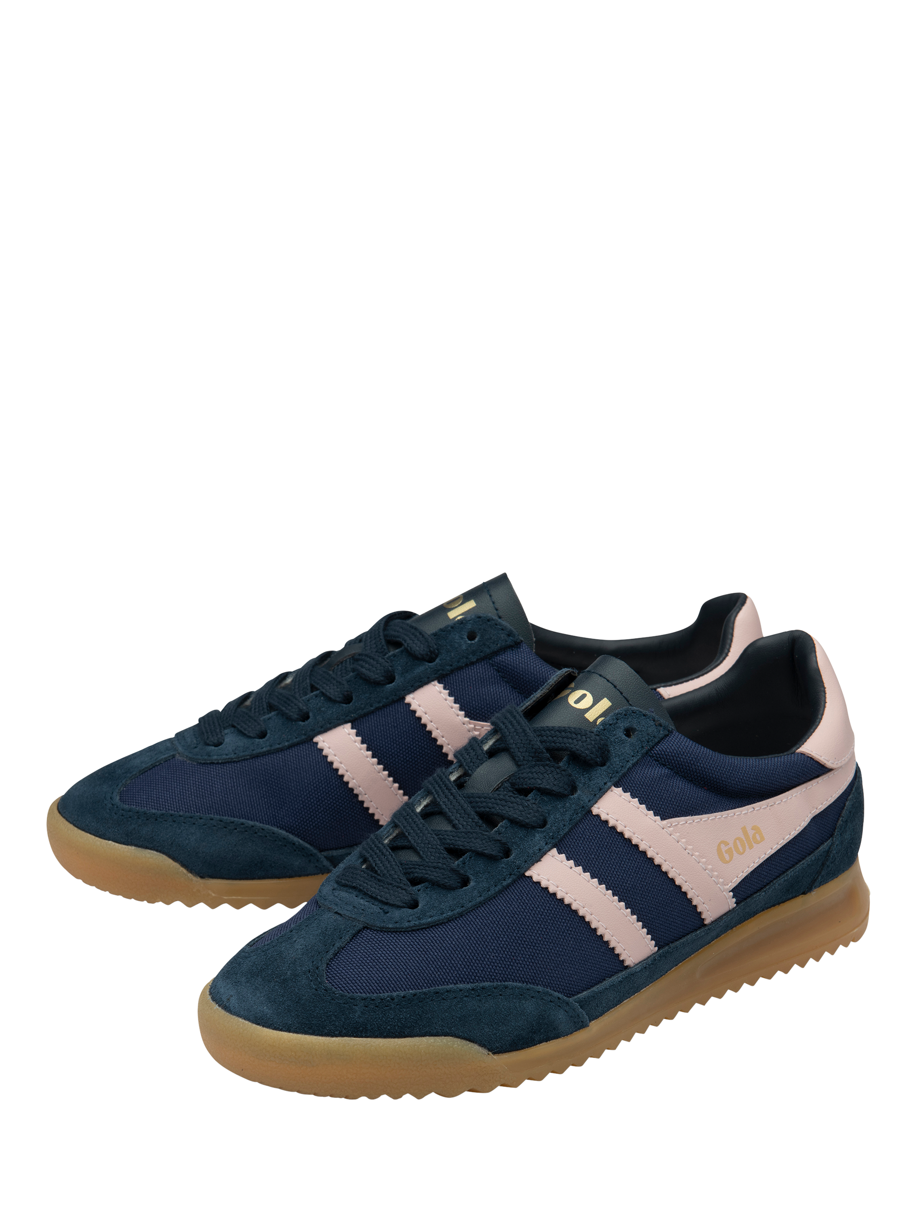 Product image 3 of 5, which shows Gola Classics Women's Tornado Trainers, Navy/Chalk Pink, 3