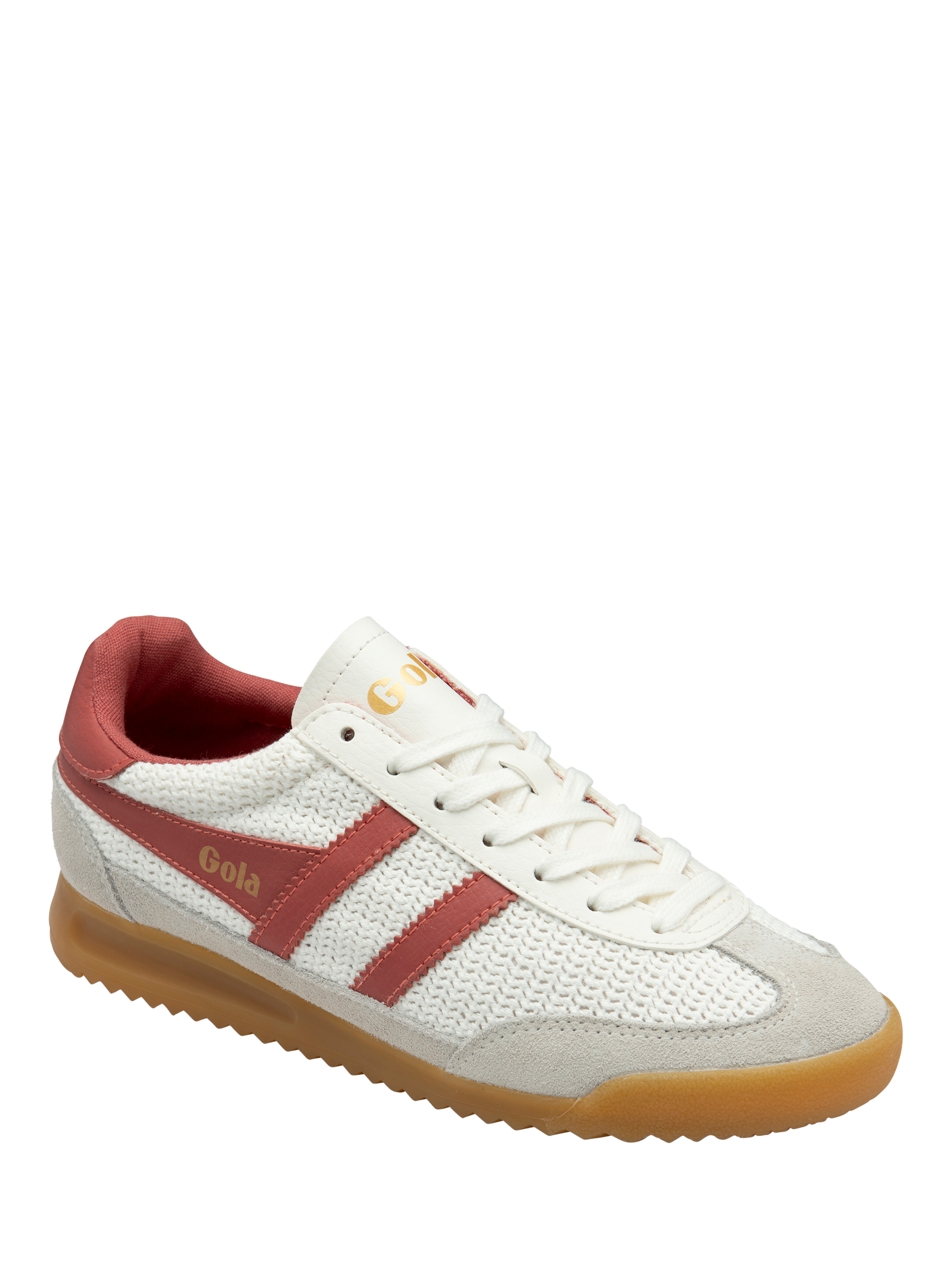 Product image 2 of 5, which shows Gola Classics Tornado Zephyr Trainers, Off White/Clay, 3