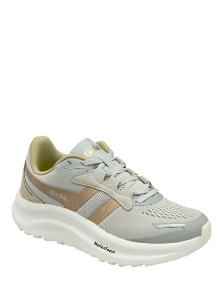 Gola Performance Veris Tempo Running Trainers, Arcade White/Metallic - view 2, Arcade White/Metallic