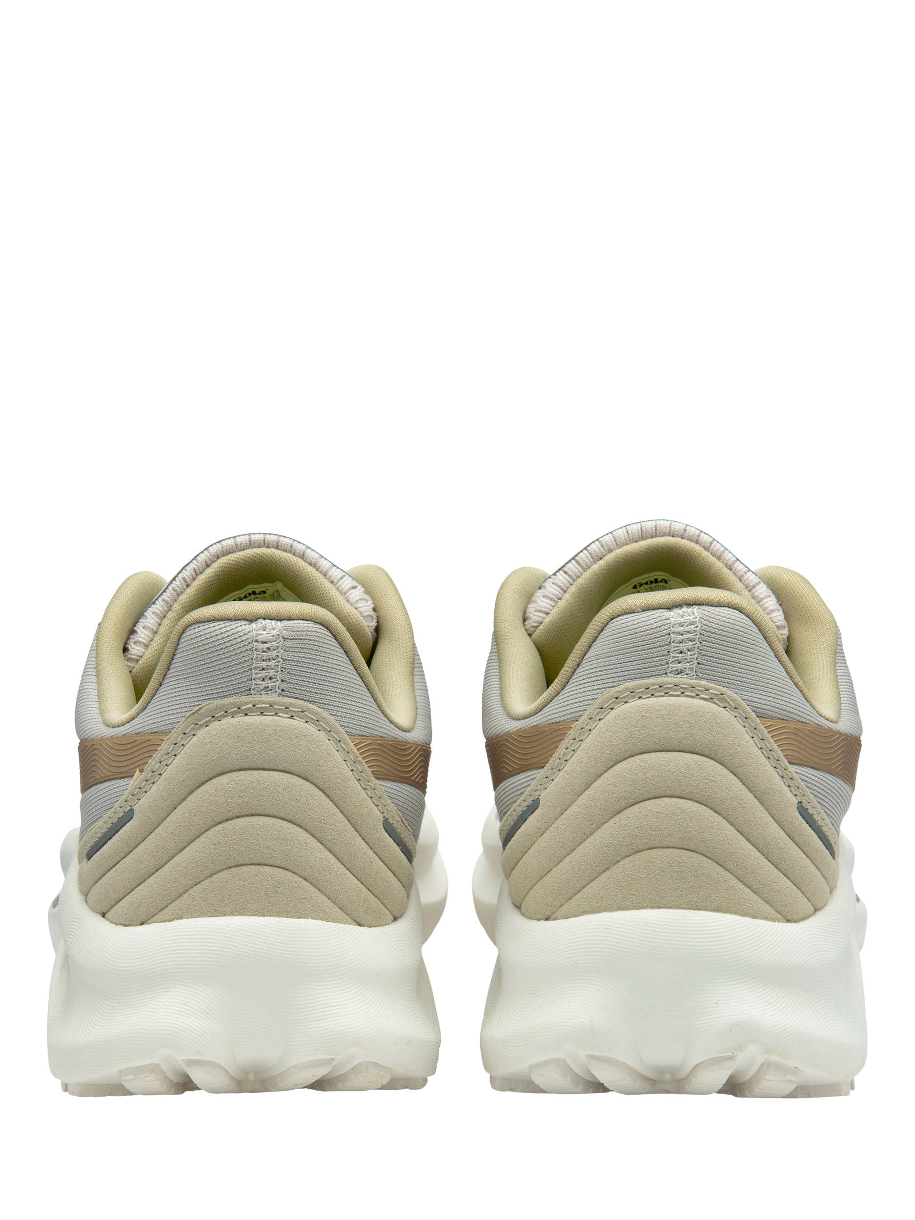 Product image 4 of 5, which shows Gola Performance Veris Tempo Running Trainers, Arcade White/Metallic, 3