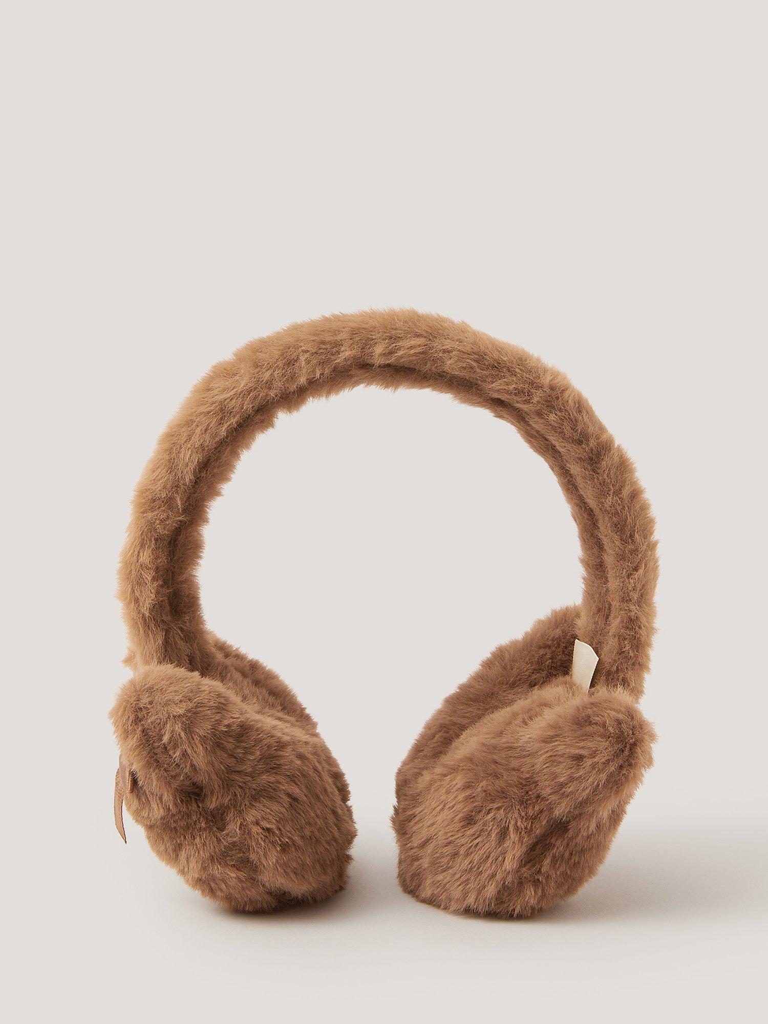 Product image 1 of 2, which shows Monsoon Kids' Teddy Bear Earmuffs, Brown