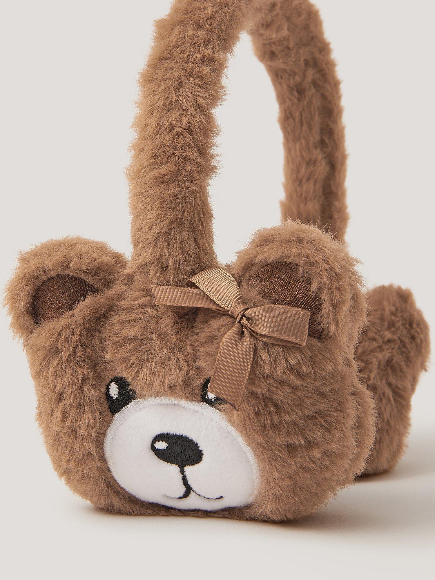 Product image 2 of 2, which shows Monsoon Kids' Teddy Bear Earmuffs, Brown
