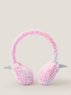 Monsoon Kids' Unicorn Borg Earmuffs, Pink, Multi