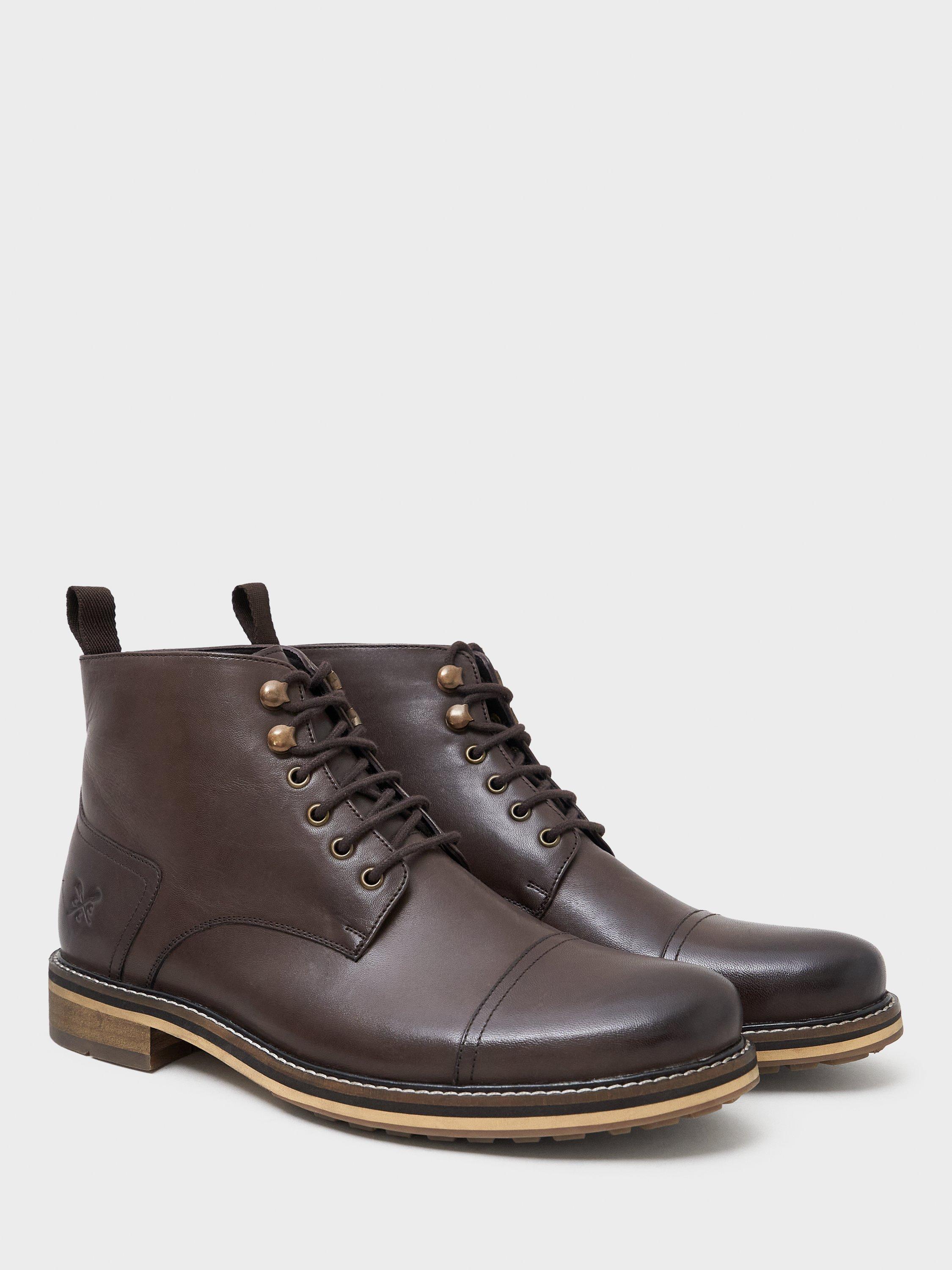 Product image 3 of 4, which shows Crew Clothing Leather Ankle Boots, Chocolate Brown, 8