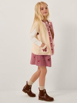 Monsoon Kids' Borg Butterfly Gilet, Ivory, Ivory