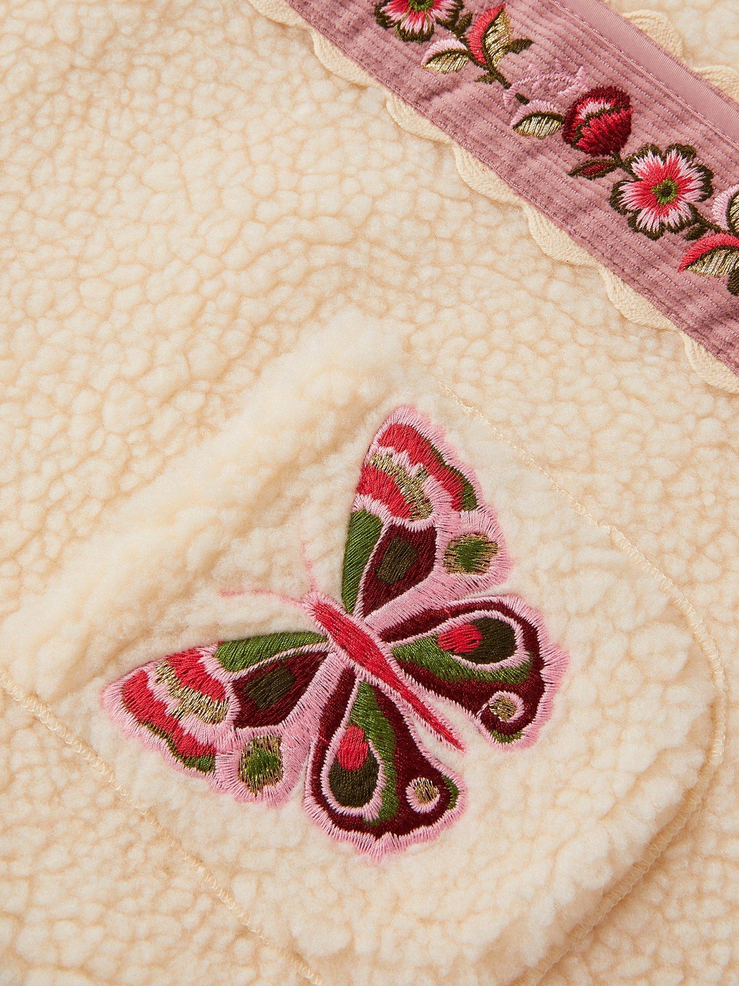 Product image 4 of 4, which shows Monsoon Kids' Borg Butterfly Gilet, Ivory, 2-3 years