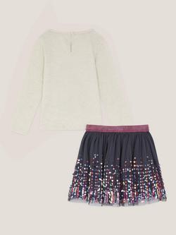 Monsoon Kids' Cosmic Top and Skirt Set, Purple - view 2, Purple