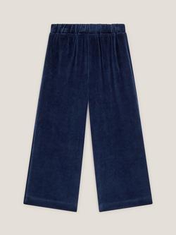 Monsoon Kids' Wide Leg Butterfly Trousers, Navy - view 2, Navy