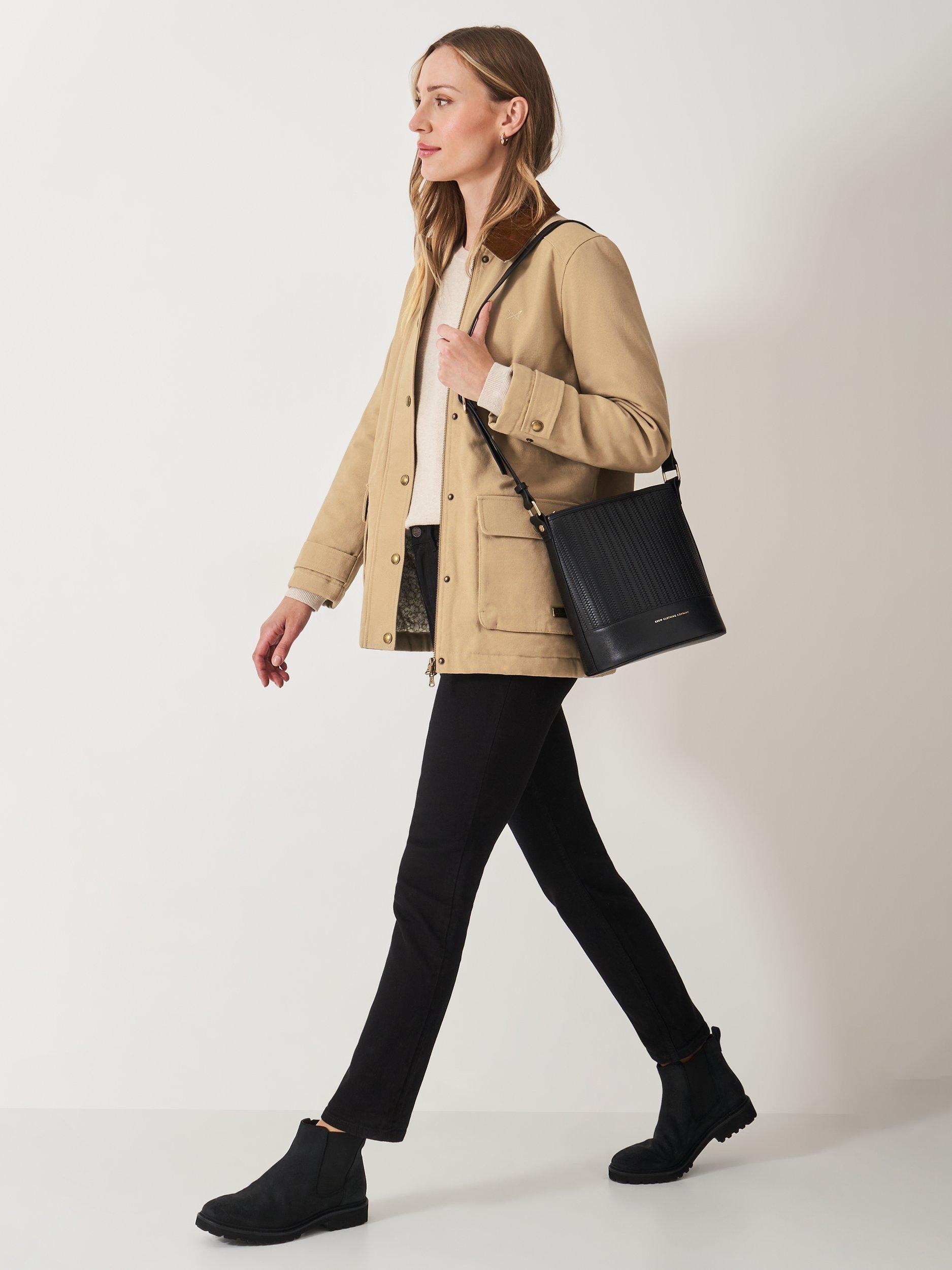 Product image 3 of 5, which shows Crew Clothing Slash Neck Cotton Barn Jacket , Natural, 10