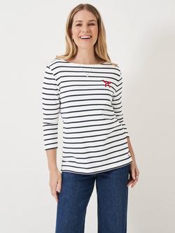 Crew Clothing Ultimate Breton Bow Top, Navy Blue, Navy Blue