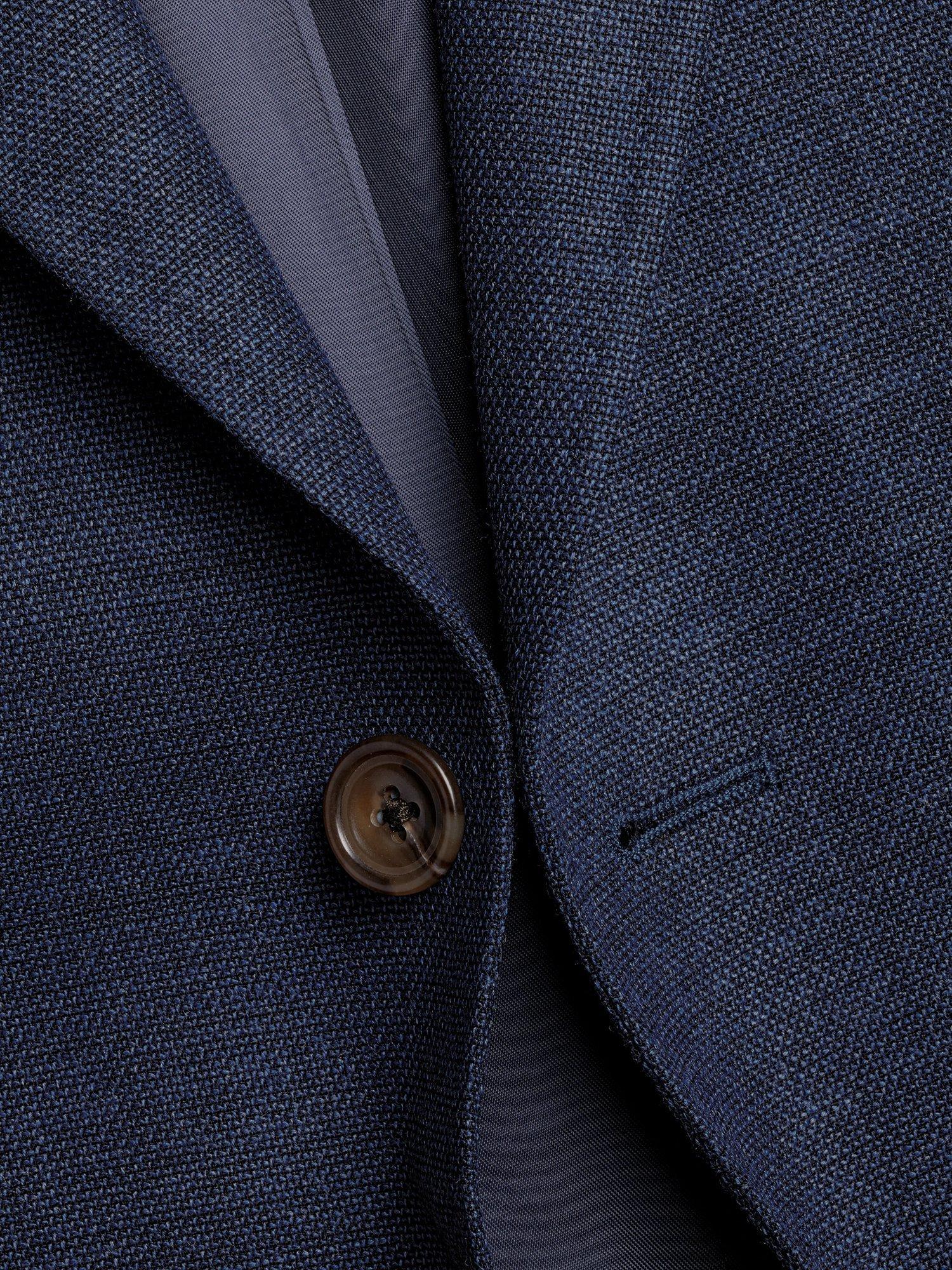 Product image 4 of 5, which shows Charles Tyrwhitt Regular Fit Single Breasted Wool Blend Blazer, Ink Blue, 44R