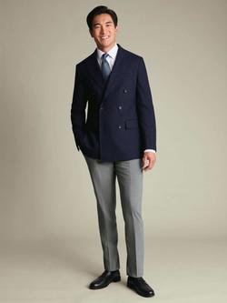 Charles Tyrwhitt Slim Fit Double Breasted Wool Blend Blazer, Navy, Navy