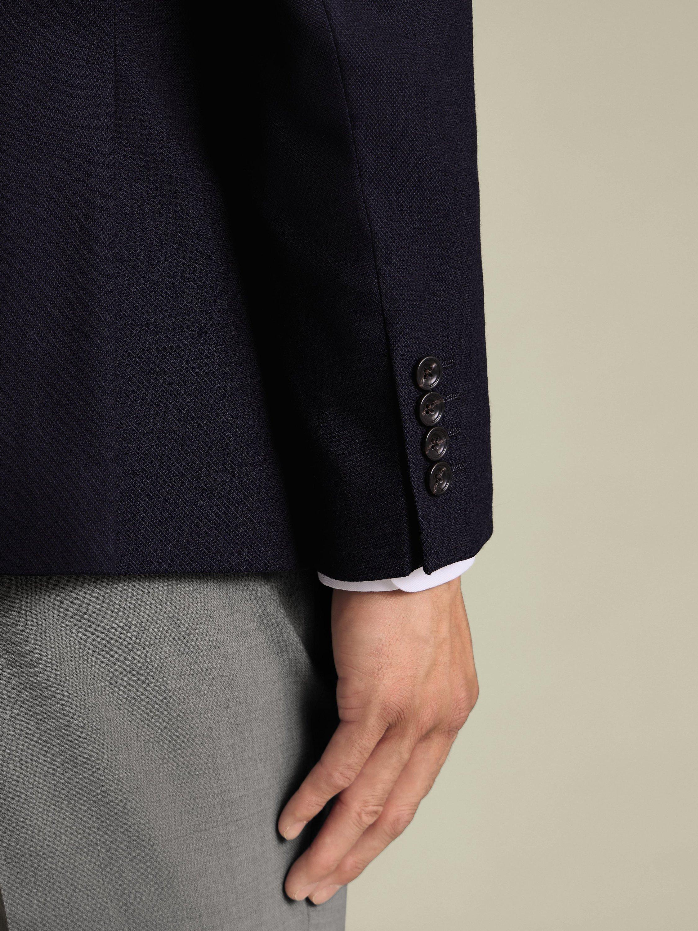 Product image 3 of 5, which shows Charles Tyrwhitt Slim Fit Double Breasted Wool Blend Blazer, Navy, 42R