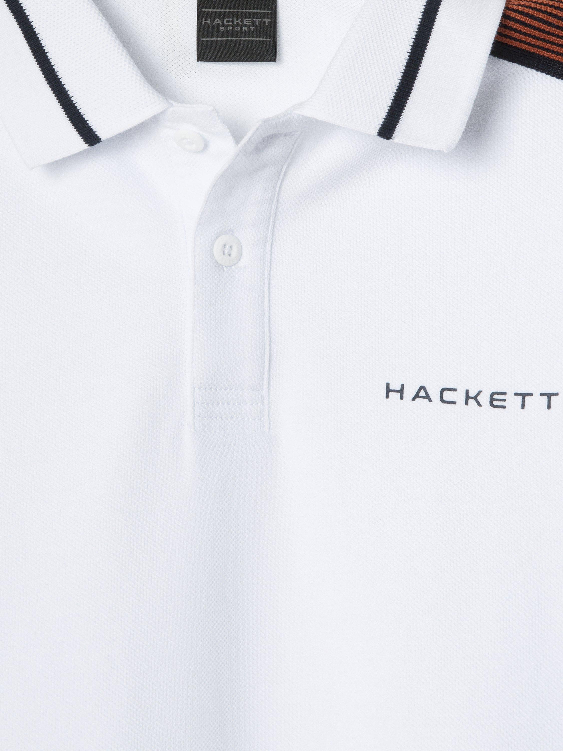 Product image 3 of 4, which shows Hackett London Kids' Cotton Polo Shirt, Optic White, 15 years