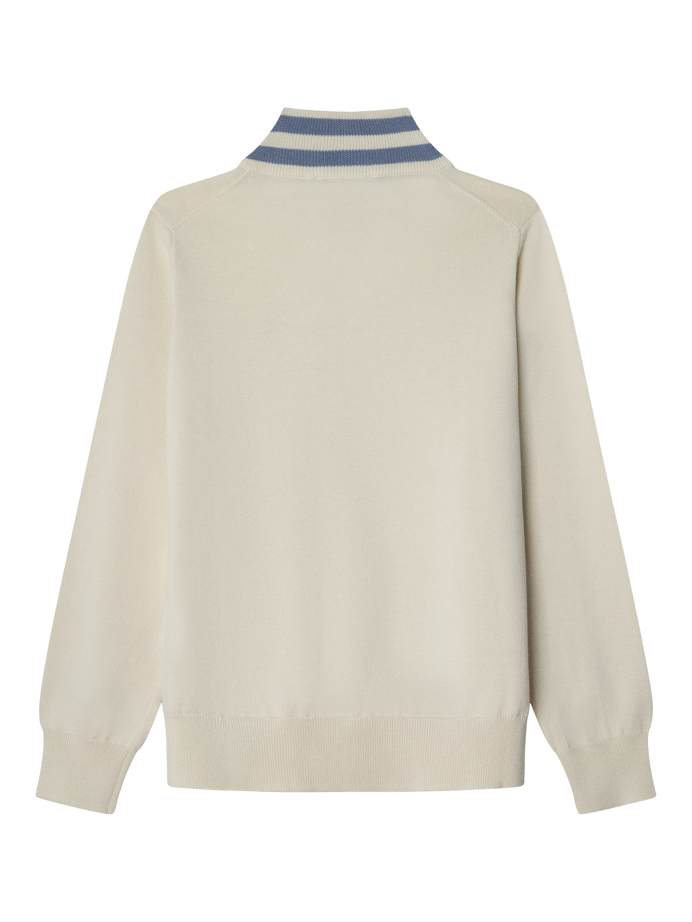 Product image 2 of 4, which shows Hackett London Kids' Cotton Zip Neck Sweater, Off White, 15 years