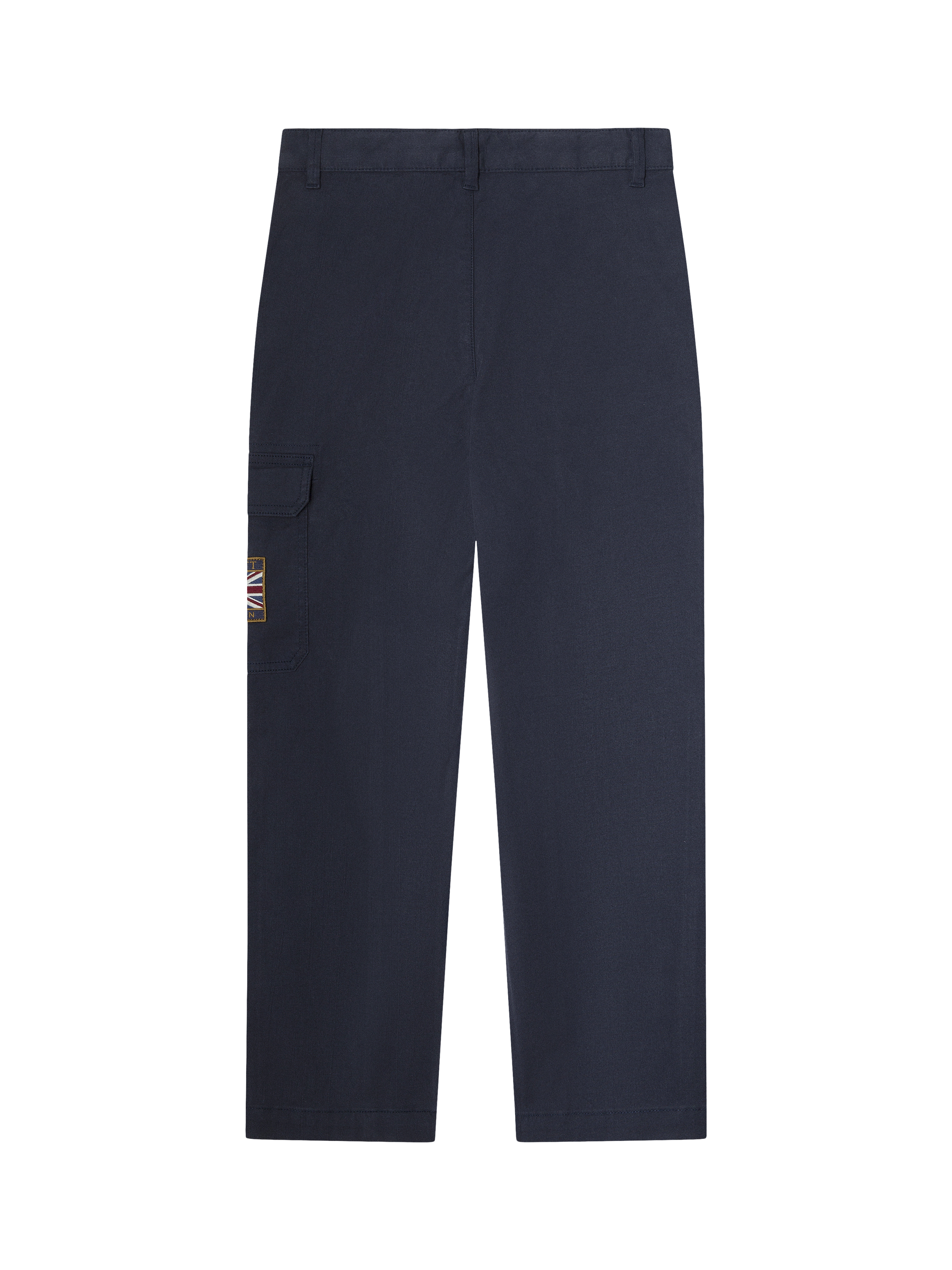 Product image 2 of 4, which shows Hackett London Kids' Cotton Cargo Trousers, Midnight Blue, 15 years