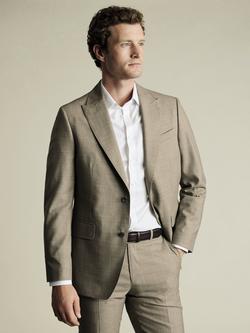 Charles Tyrwhitt Single Breasted Wool Blend Blazer, Mocha