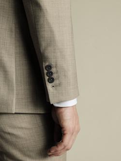 Charles Tyrwhitt Single Breasted Wool Blend Blazer - view 2, Mocha