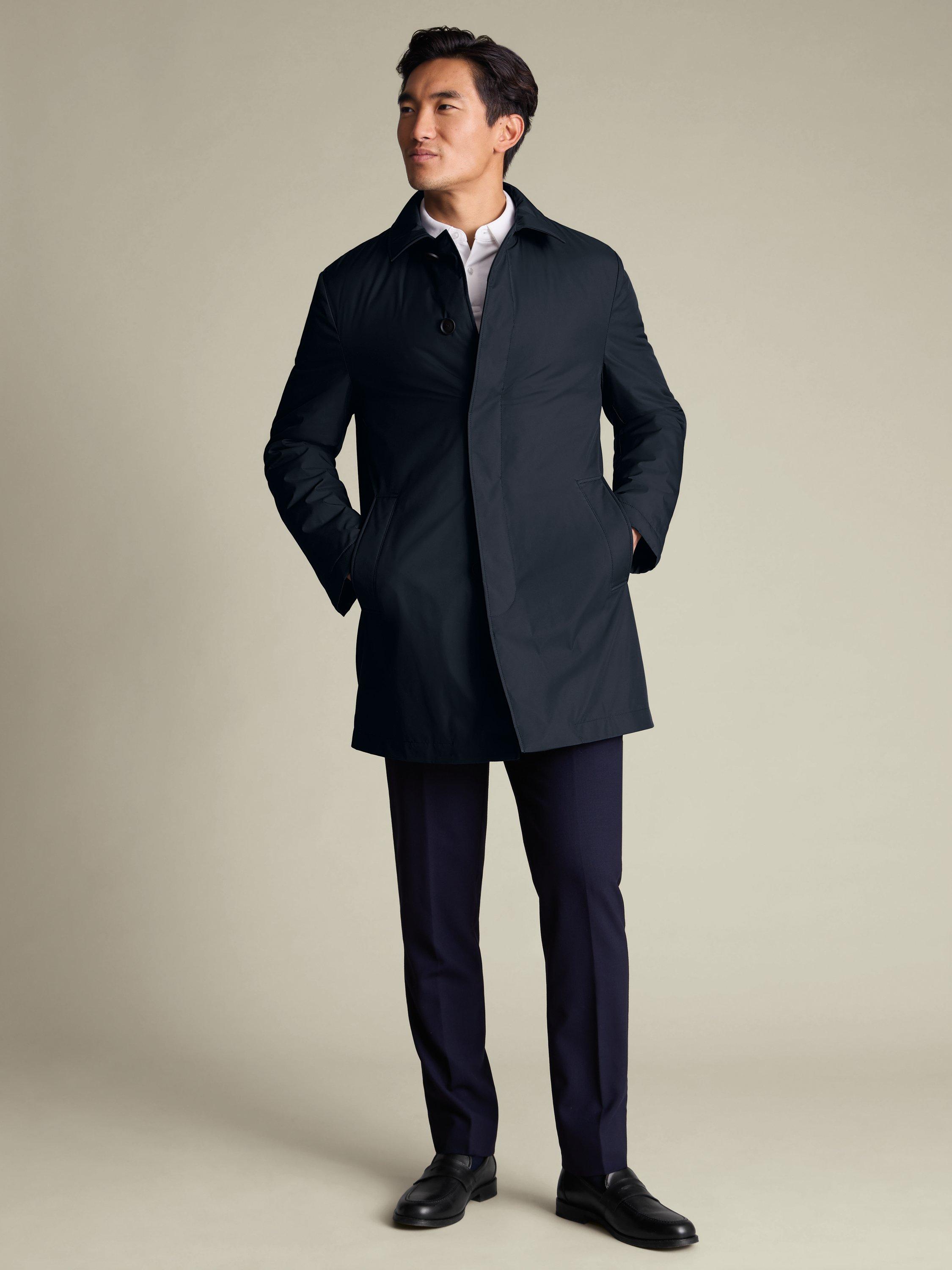 Product image 5 of 5, which shows Charles Tyrwhitt Raincoat, Navy, L
