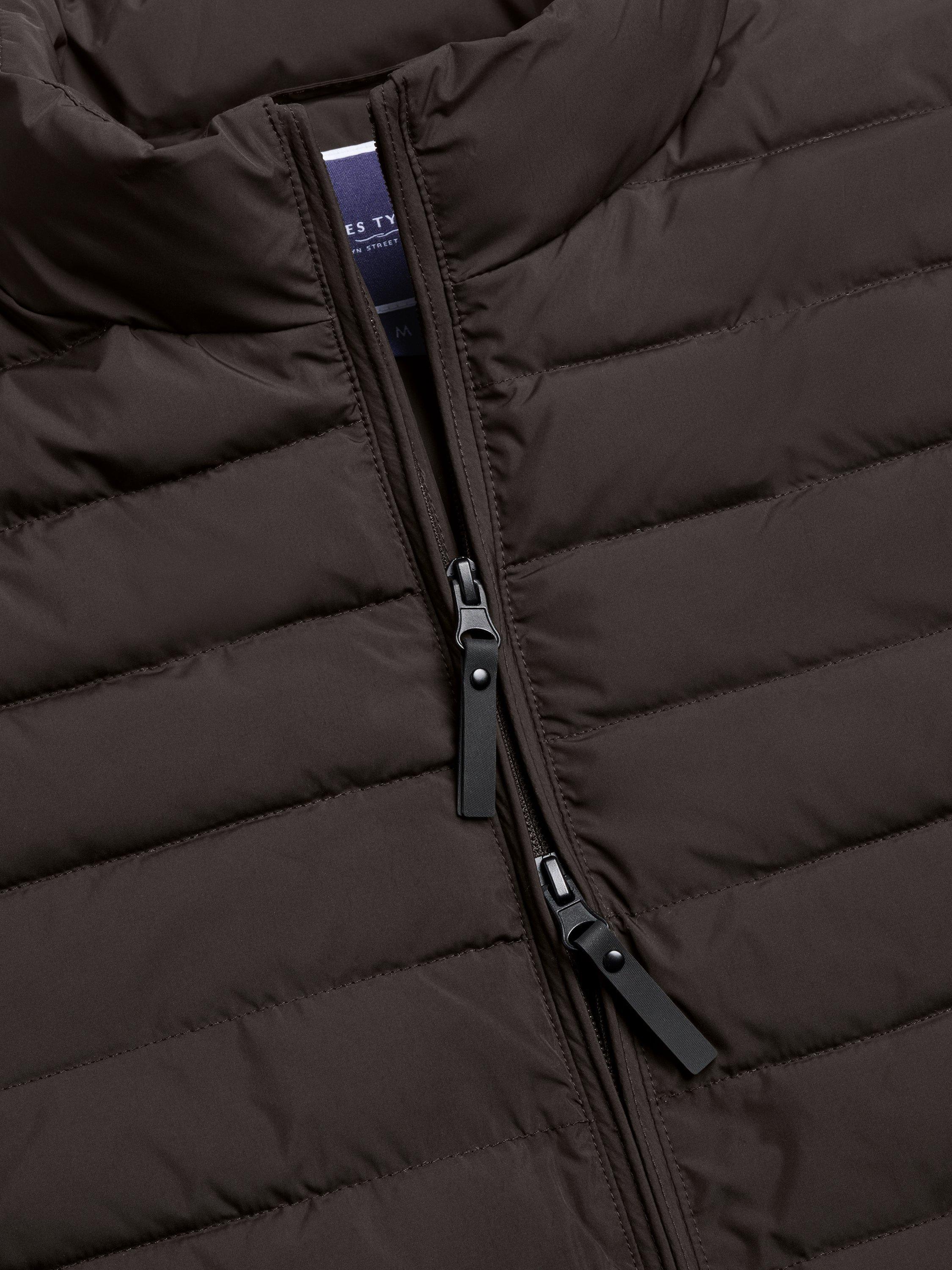 Product image 4 of 5, which shows Charles Tyrwhitt Zip Front Quilted Jacket, Chocolate Brown, XL