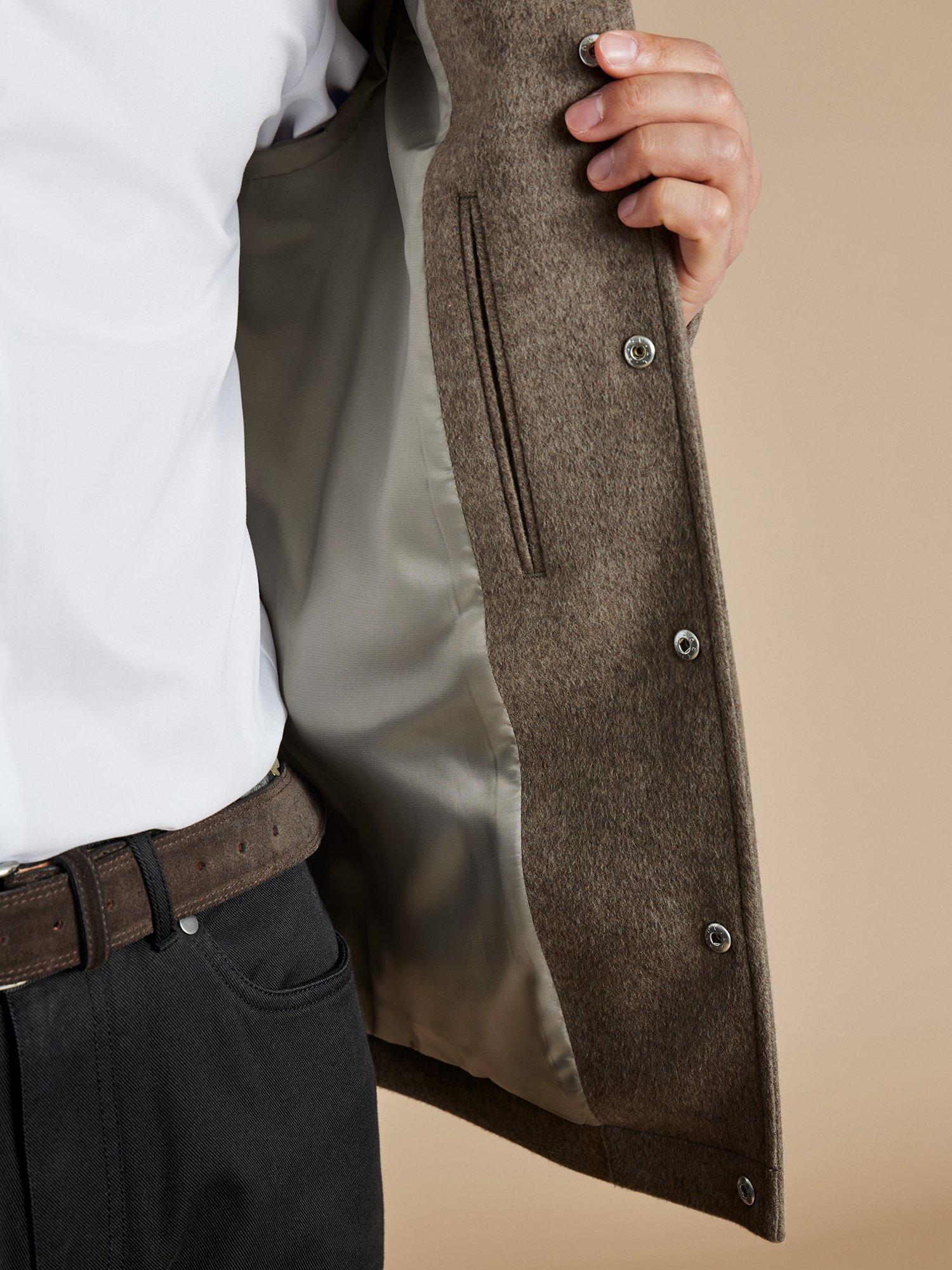 Product image 4 of 6, which shows Charles Tyrwhitt Merino Australian Wool Jacket, Oatmeal, M