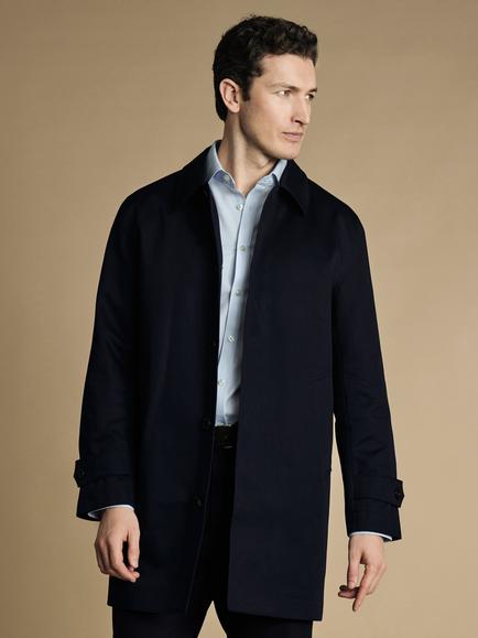 Charles Tyrwhitt Waterproof Overcoat, French Navy - view 2, French Navy