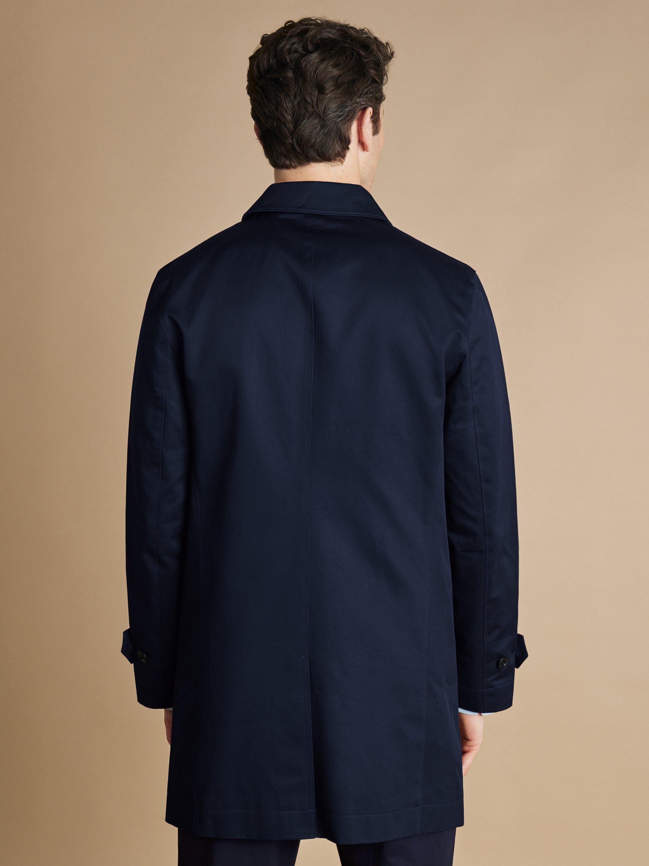 Product image 3 of 5, which shows Charles Tyrwhitt Waterproof Overcoat, French Navy, 48R